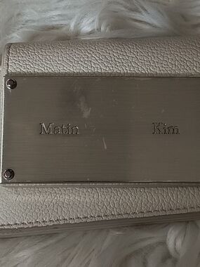 White Textured Leather  Wallet For Women